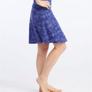 ll bean blue polyester skirt
